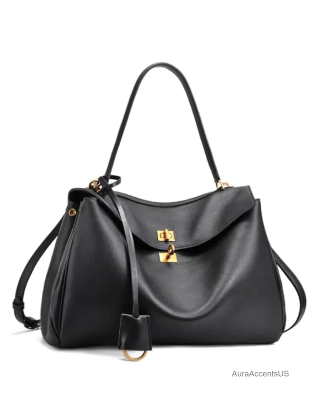 Genuine Leather Tote Bag Women's Handbag Top-Handle Satchel Shoulder Purse